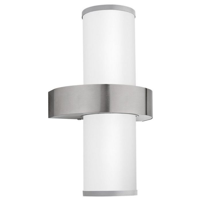 Silver outdoor light glass, Ebrar, IP44