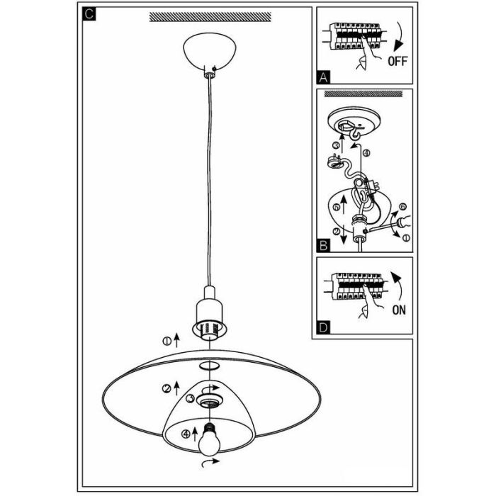 White design pendant light glass, Lariana