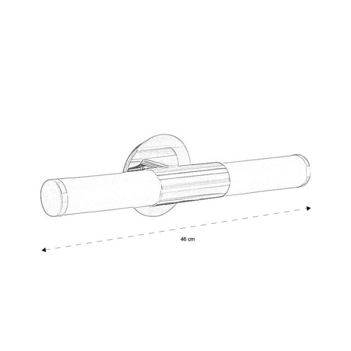 Nickel modern mirror lighting glass, Euska, IP44