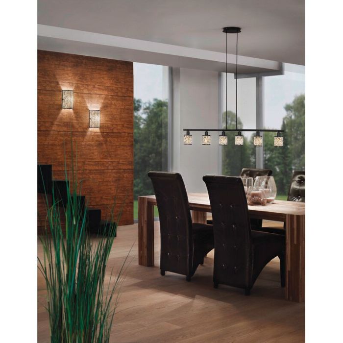 Brown classic wall light glass, Tafet