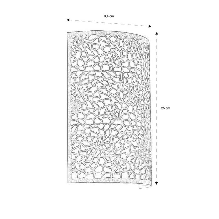 Brown classic wall light glass, Tafet