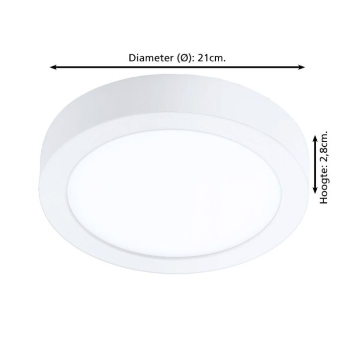 White smart ceiling light plastic, Geraldo, 16,5W, warm to cold white adjustable LED, IP44