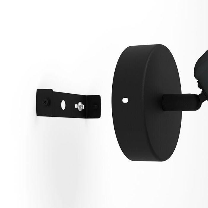 Black bathroom wall light steel, Priscilla, IP44
