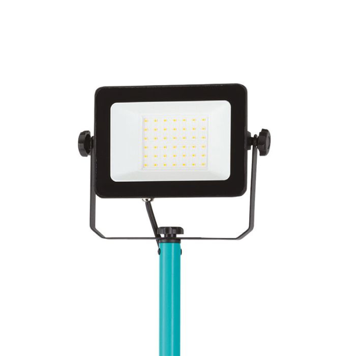 Blue work light aluminium, Angelos, 30W, 4000K LED, IP65, with switch