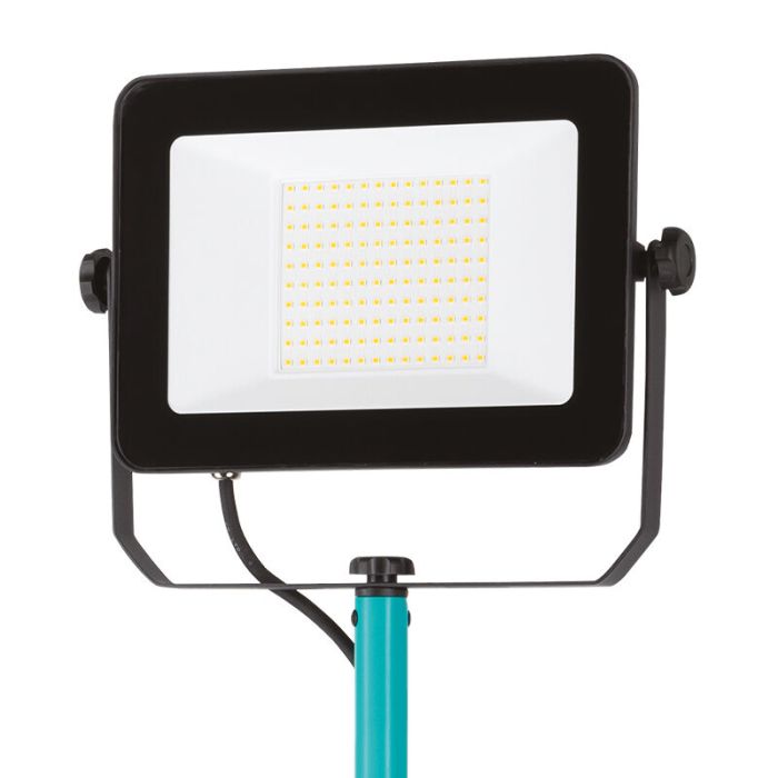 Blue work light aluminium, Angelos, 100W, 4000K LED, IP65, with switch