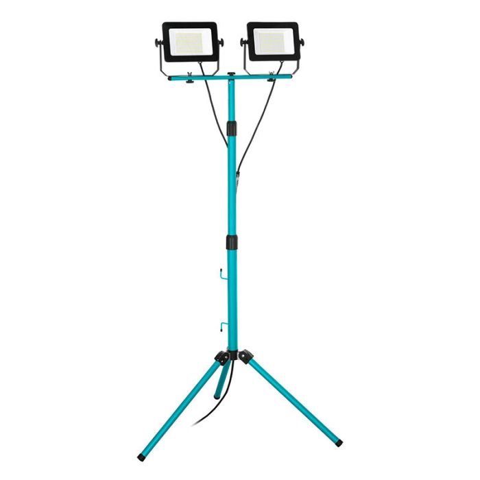 Blue work light aluminium, Angelos, 52W, 4000K LED, IP65, with switch
