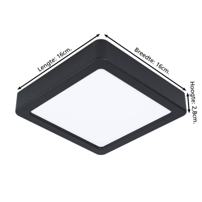 White flush ceiling light plastic, Geraldo, 11W, 3000K LED