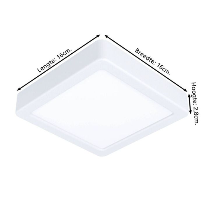 White flush ceiling light plastic, Geraldo, 11W, 3000K LED