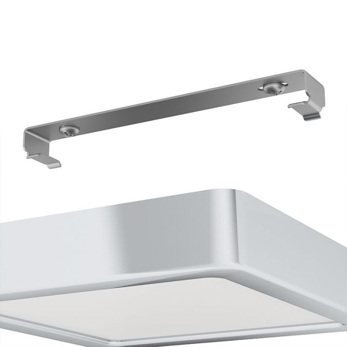 Chrome bathroom ceiling light plastic, Geraldo, 11W, 3000K LED, IP44