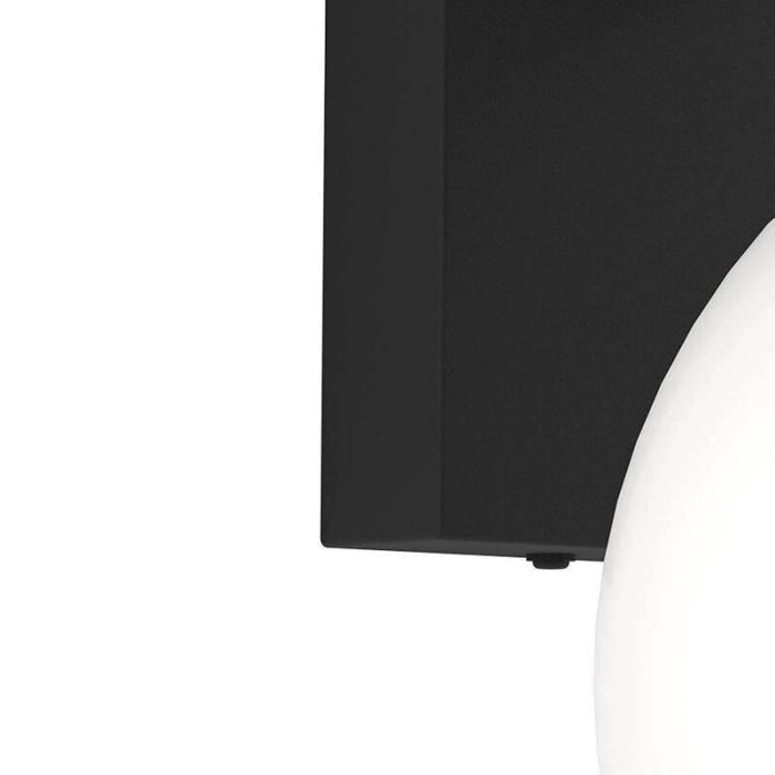 Black modern outdoor light glass, Boris, IP44
