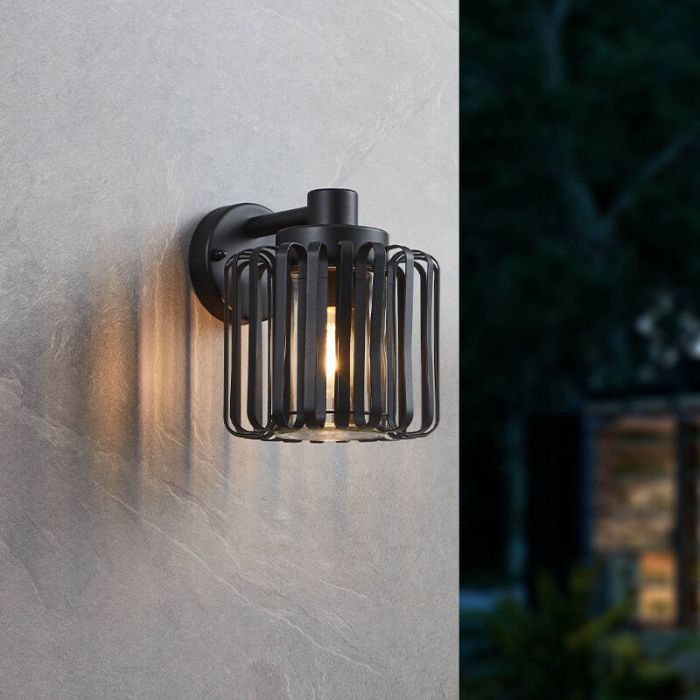 Black industrial outdoor light aluminium, Rebecca, IP65