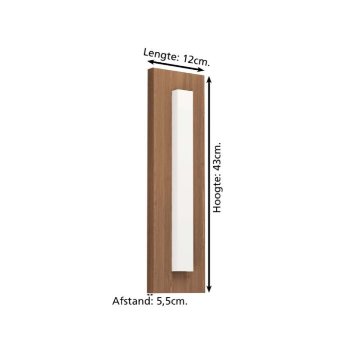 Brown modern outdoor light aluminium, Bernardo, 7W, 3000K LED, IP44