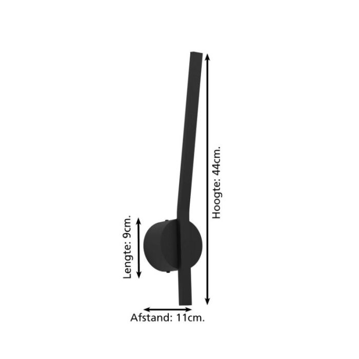 Black modern outdoor light aluminium, Rutger, 11W, 3000K LED, IP54