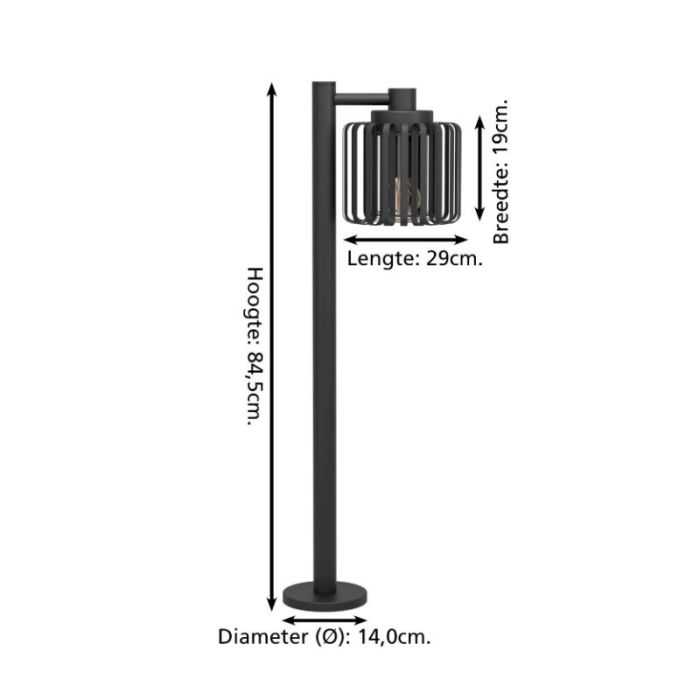 Black industrial outdoor light aluminium, Rebecca, IP65