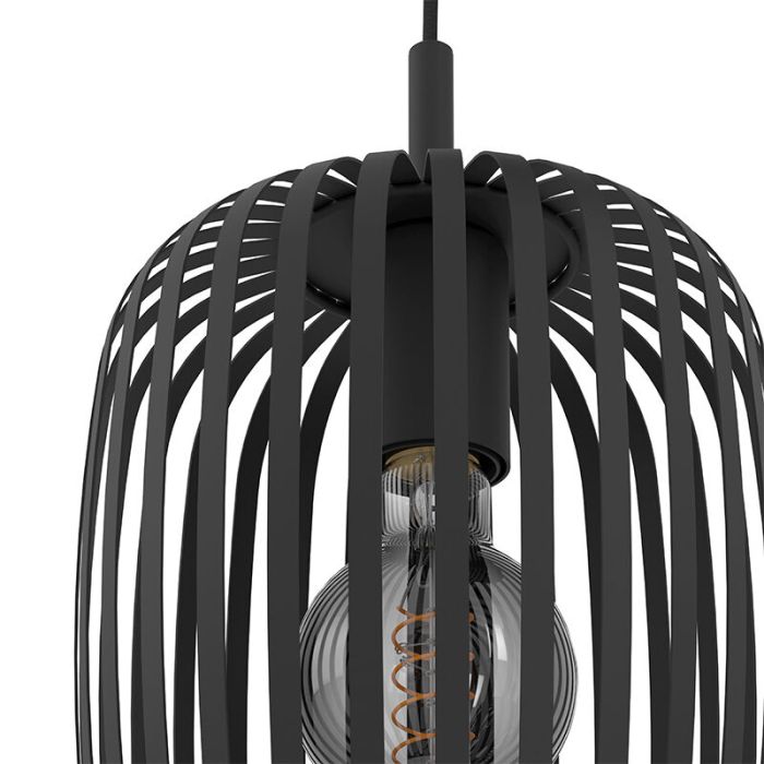 Black industrial pendant light steel, Pietro