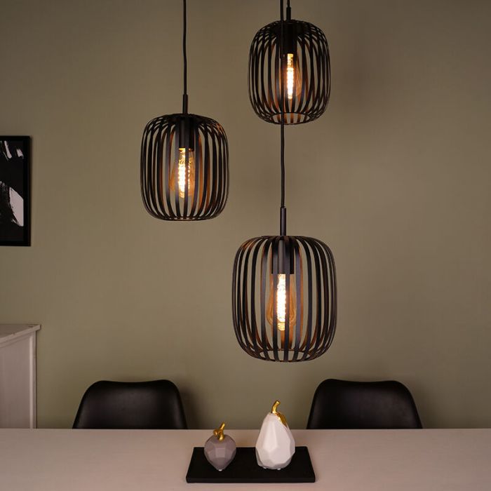 Black industrial pendant light steel, Pietro