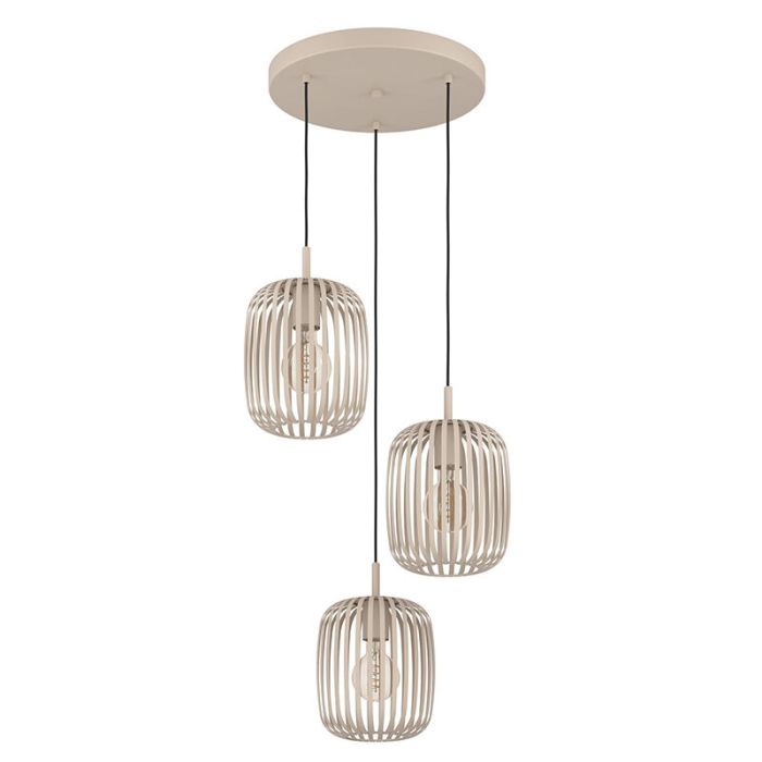 Beige industrial pendant light steel, Pietro