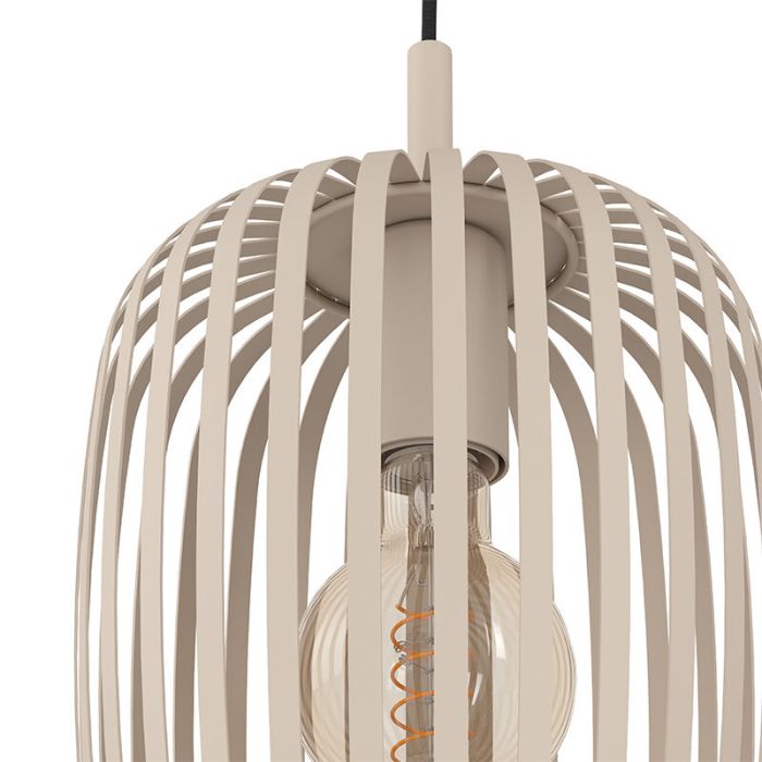 Beige industrial pendant light steel, Pietro