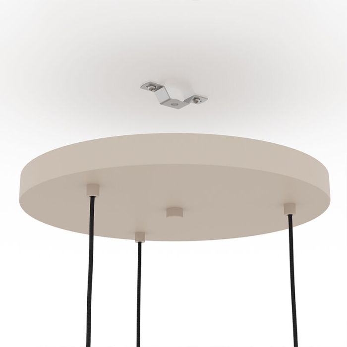 Beige industrial pendant light steel, Pietro