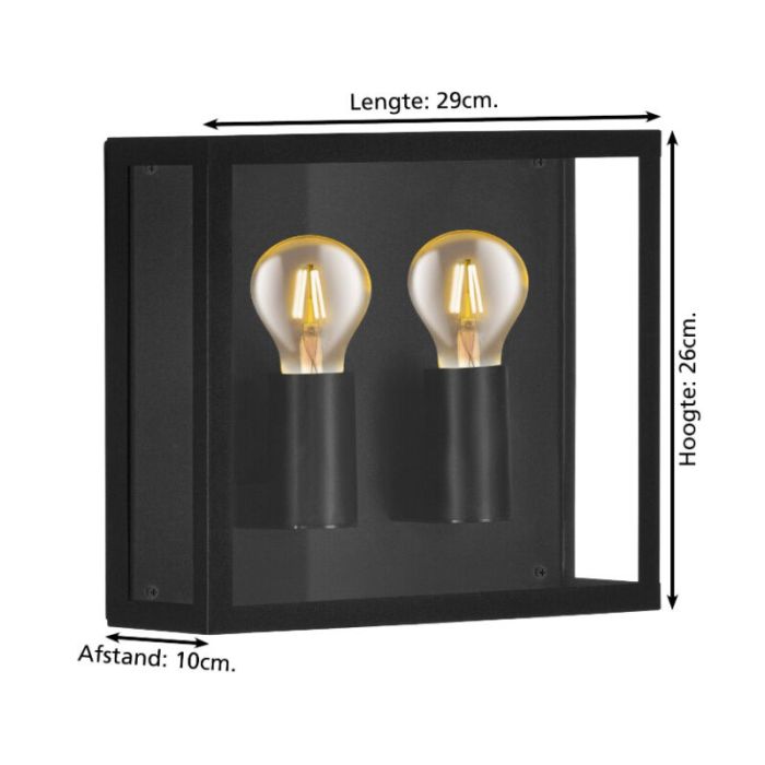 Black modern outdoor light aluminium, Alihan, IP44