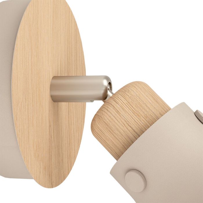 Beige modern wall spotlight aluminium, Andy