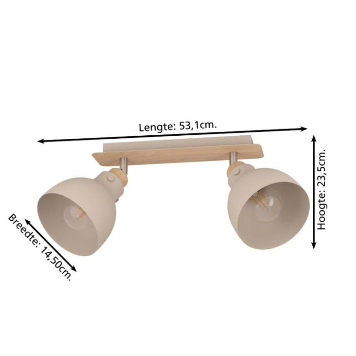 Beige modern ceiling spotlight aluminium, Andy