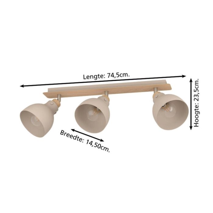 Beige modern ceiling spotlight aluminium, Andy