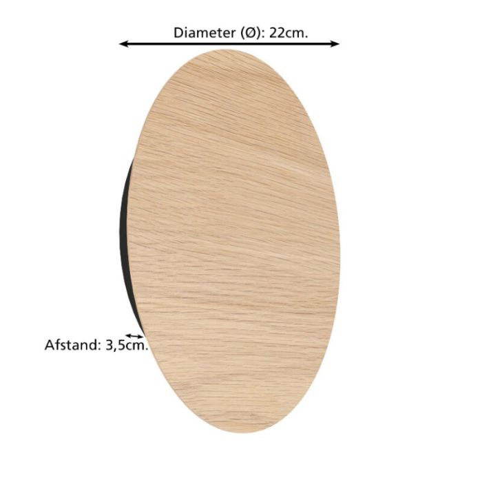 Brown modern wall light wood, Aisling, 9,2W, 3000K LED