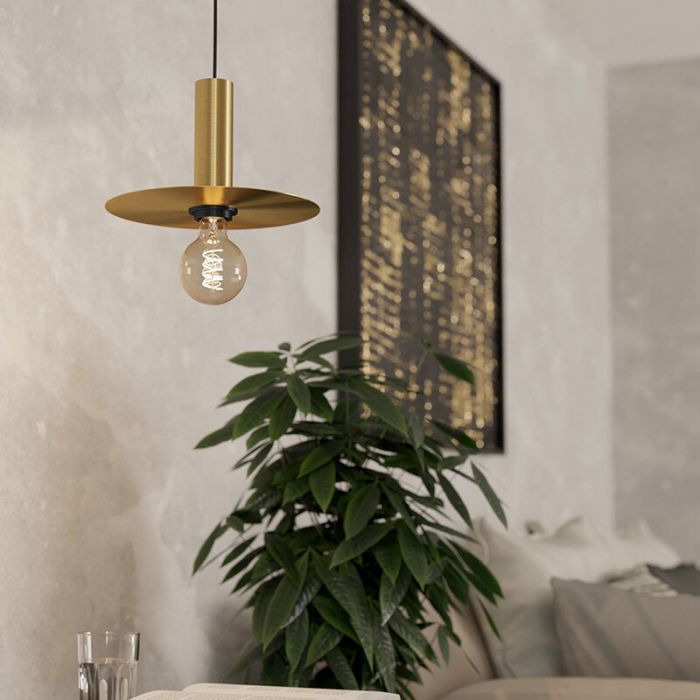 Brass modern dining table hanging lamp steel, Elana