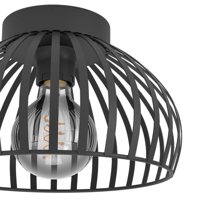 Black industrial ceiling light steel, Egine