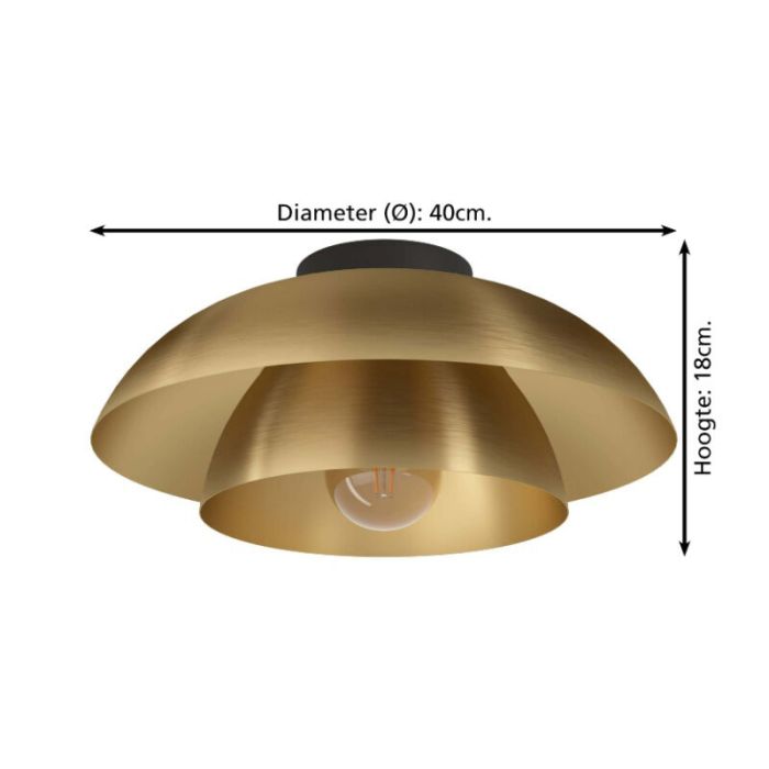 Golden modern ceiling light steel, Chuck