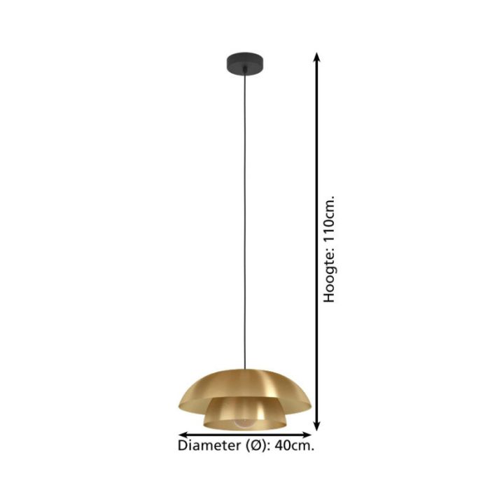 Golden modern pendant light steel, Chuck