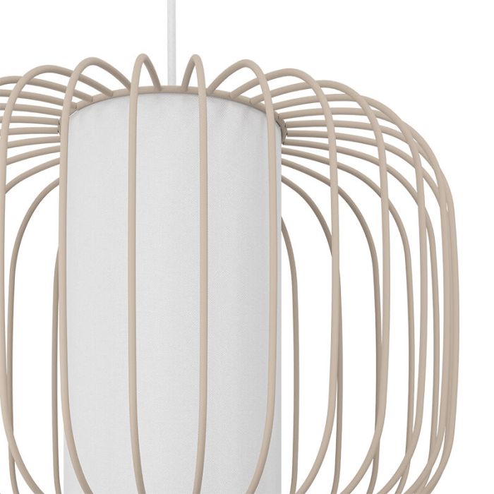 Beige industrial pendant light aluminium, Safira