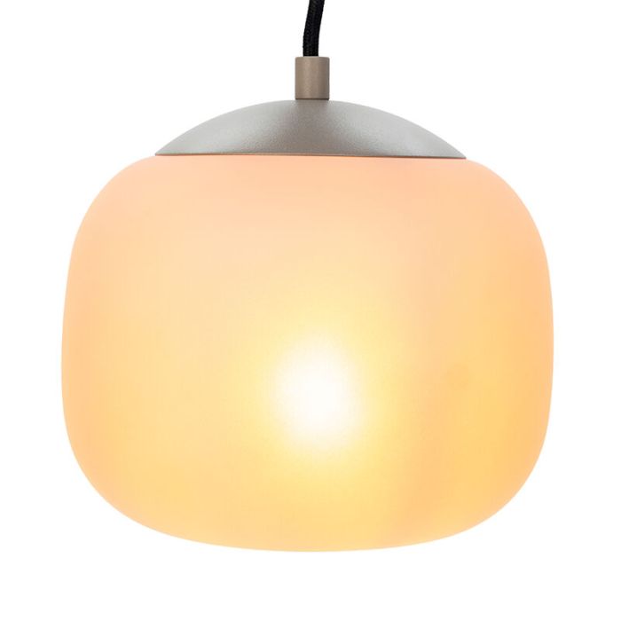 Taupe pendant light glass, Claudia