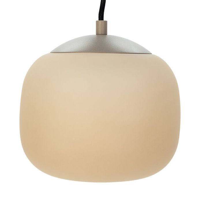 Taupe pendant light glass, Claudia