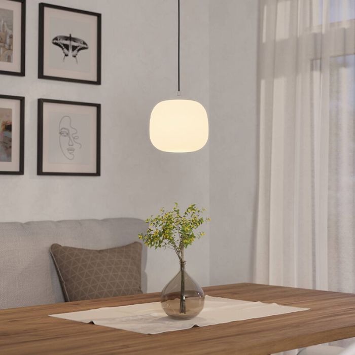 Taupe pendant light glass, Claudia
