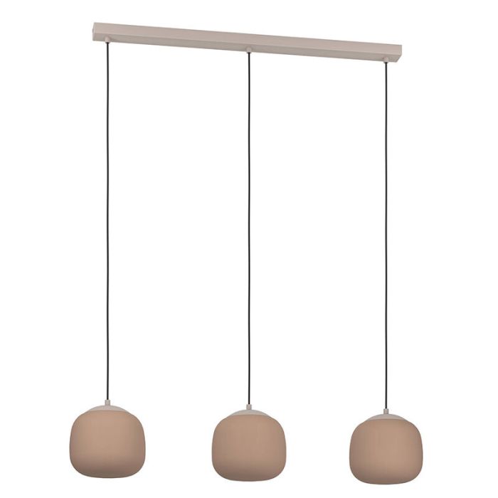 Taupe pendant light glass, Claudia