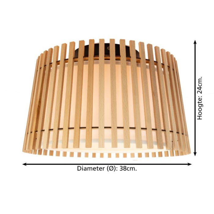 Rustic ceiling light wood, Farah