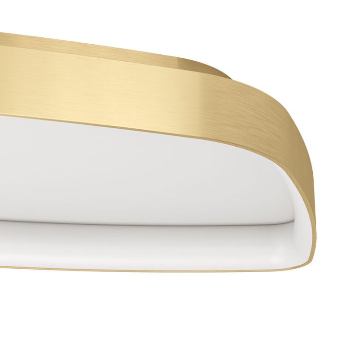 Golden design flush ceiling light aluminium, Samson, 25,2W, 3000K LED