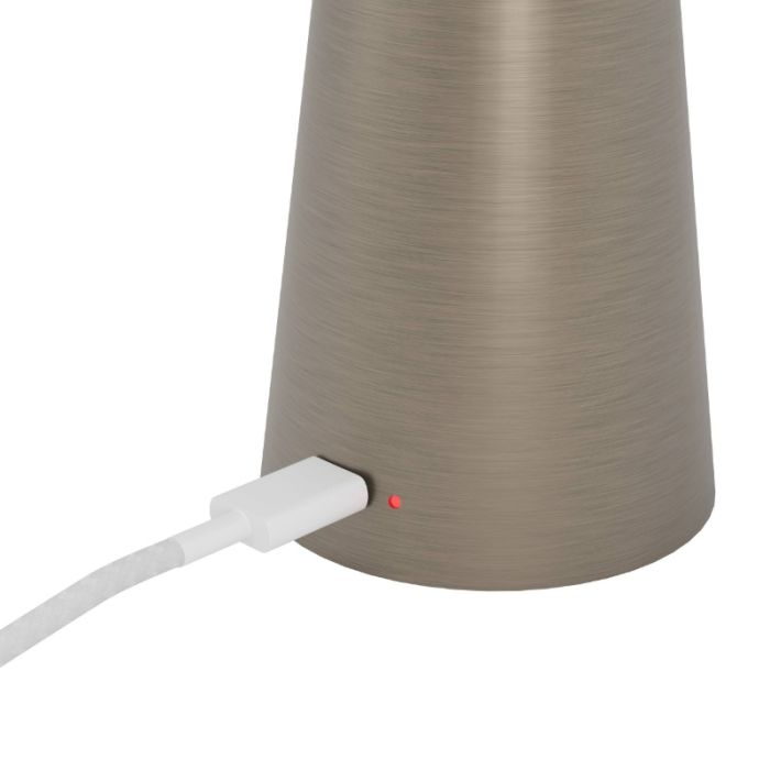Bronze modern table lamp steel, Ishika, 2,8W, white switch LED, IP54, with touch dimmer