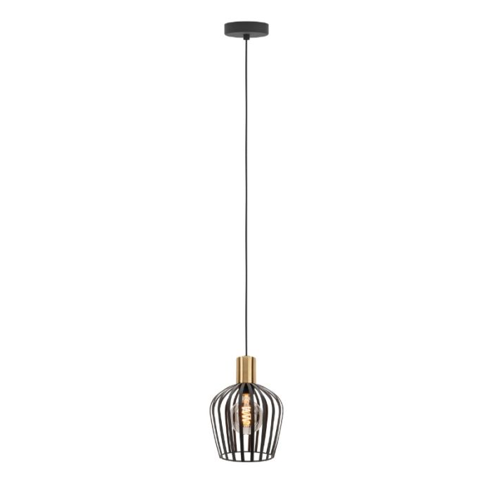 Black industrial pendant light steel, Insaf