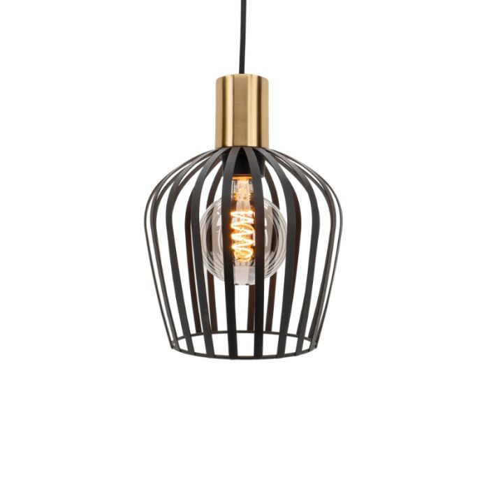 Black industrial pendant light steel, Insaf