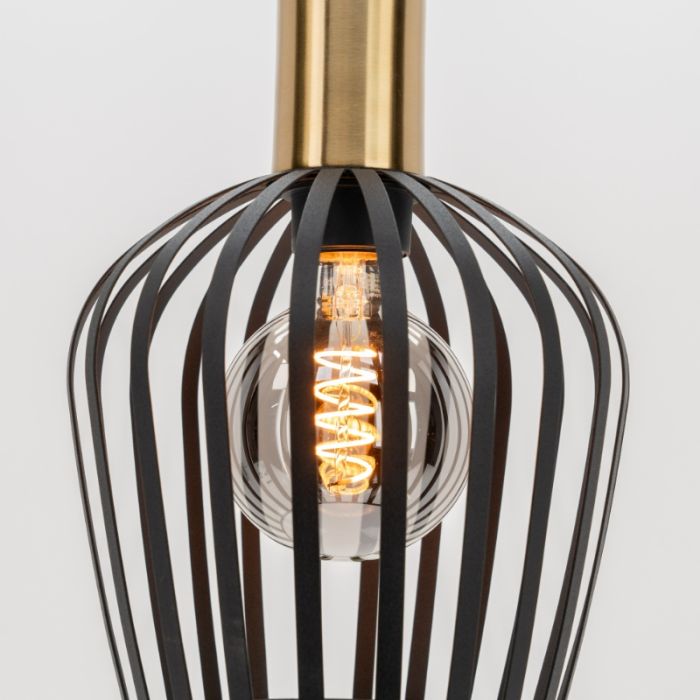 Black industrial pendant light steel, Insaf