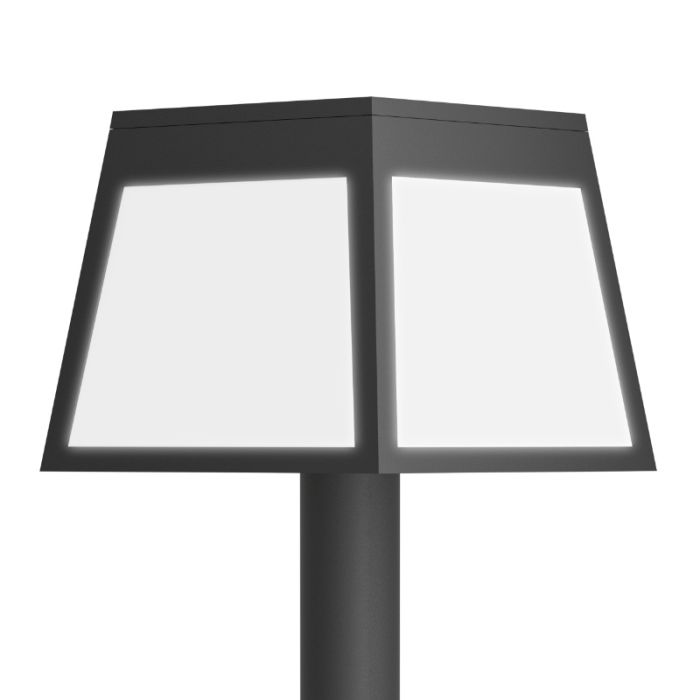 Black solar garden spike light plastic, Imelda, 7,5W, 3000K LED, IP65