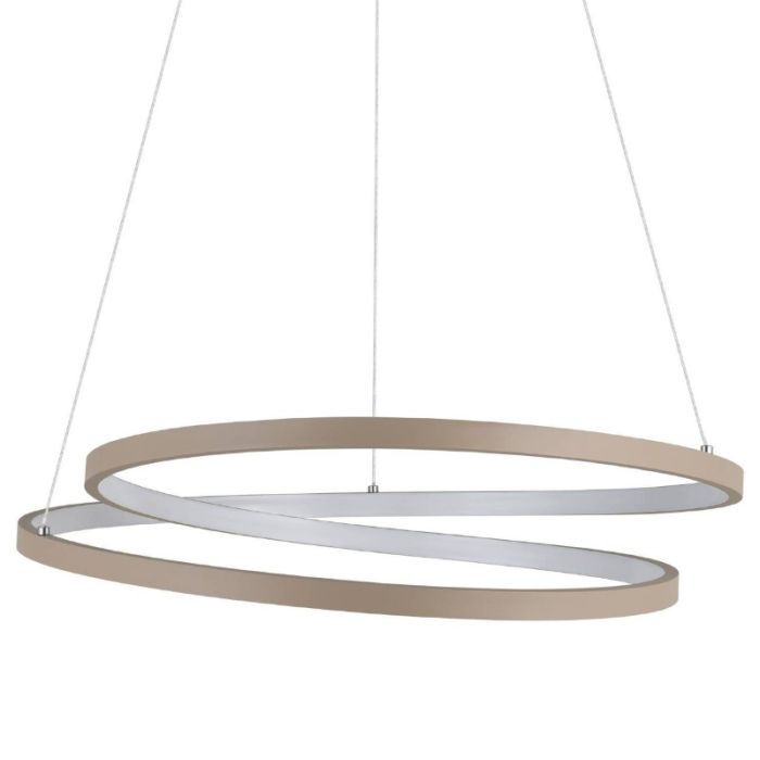 Beige modern pendant light aluminium, Ties, 36W, 3000K LED