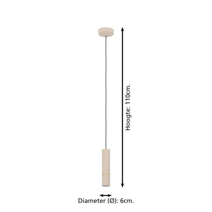 Beige modern pendant light steel, Vahid