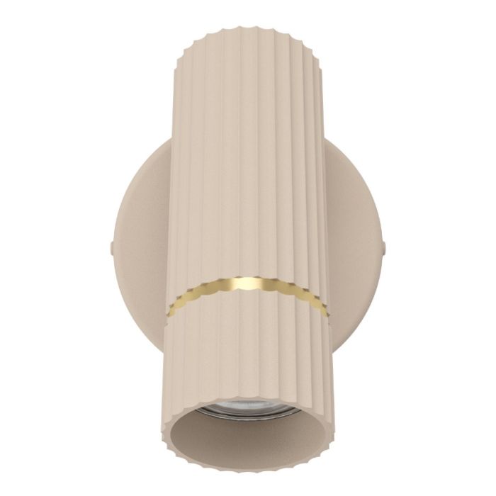 Beige modern wall light steel, Vahid, with switch