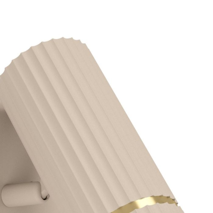 Beige modern wall light steel, Vahid, with switch