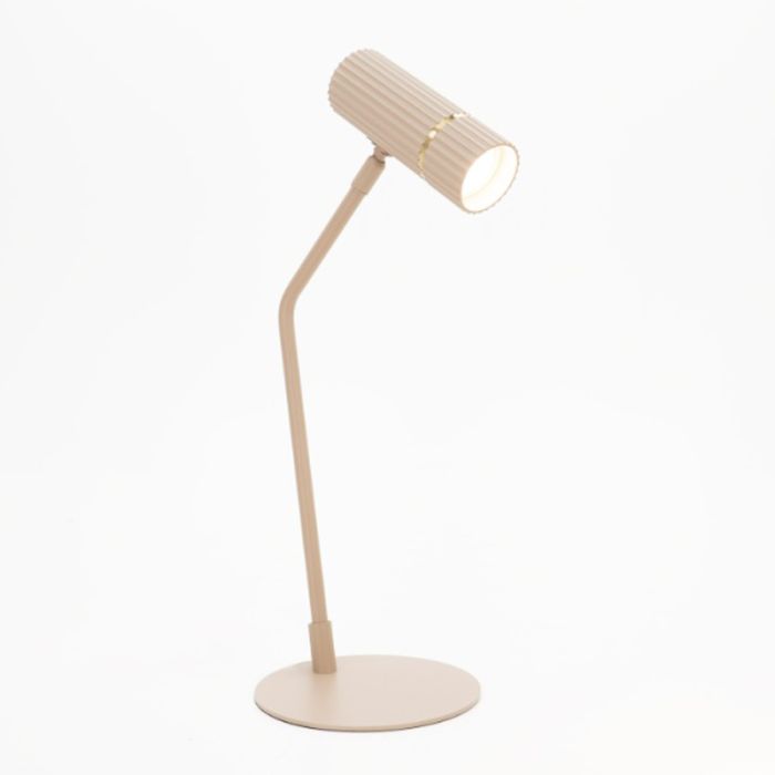 Beige modern desk lamp steel, Vahid, with switch