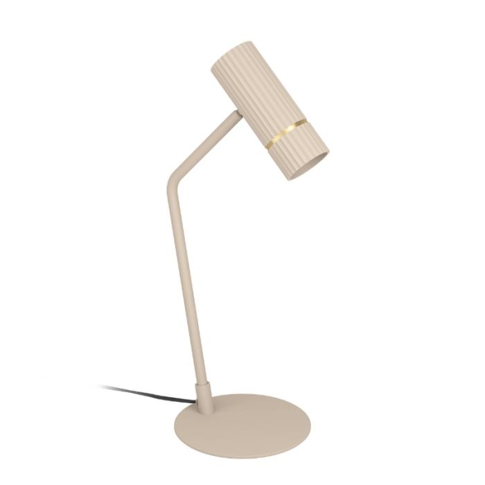 Beige modern desk lamp steel, Vahid, with switch